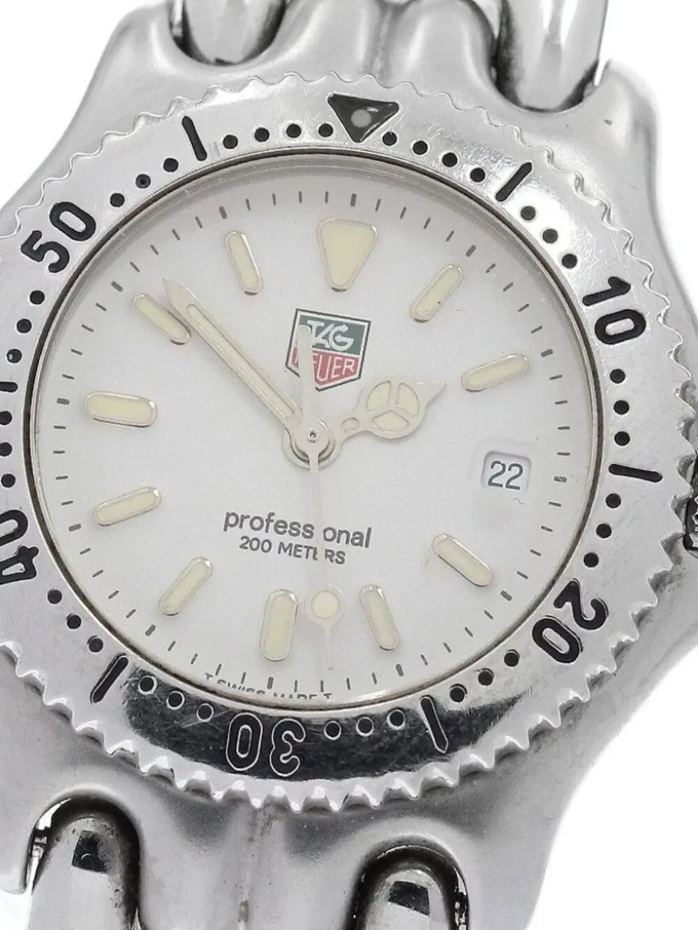 TAG HEUER S/el S99.015 Date white Dial Quartz Ladies Watch_970030